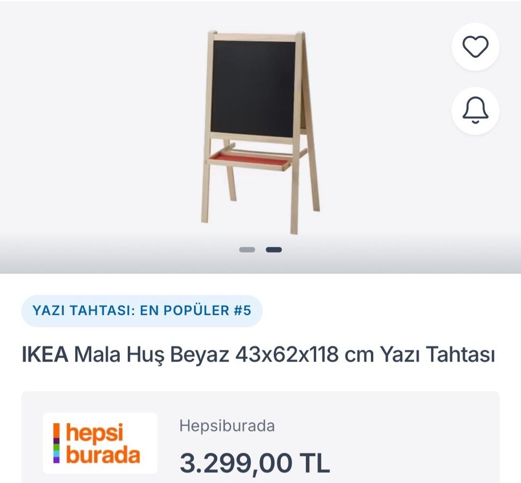 ikea huş ağacından yazı tahtası - 3