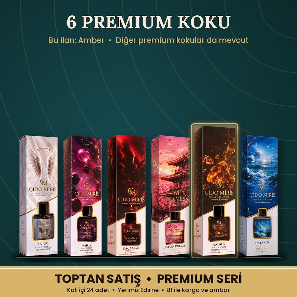 ÇİDO MİRİS KUTULU PREMIUM ODA KOKUSU AMBER | TOPTAN SATIŞ - 3