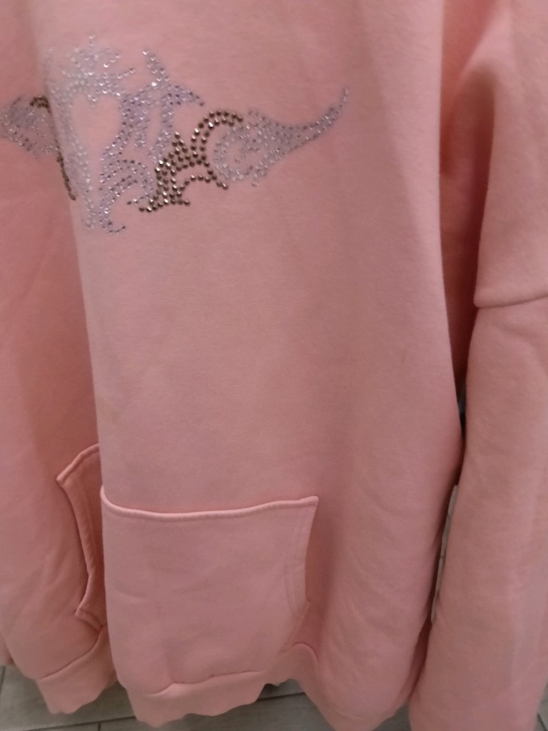 pembe başlıklı kapsonlu sweatshirt - 2