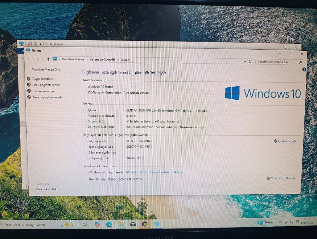 SSD'li Hazır Bilgisayar | 8 GB RAM | Monitör + Klavye + Mouse Dahil - 5