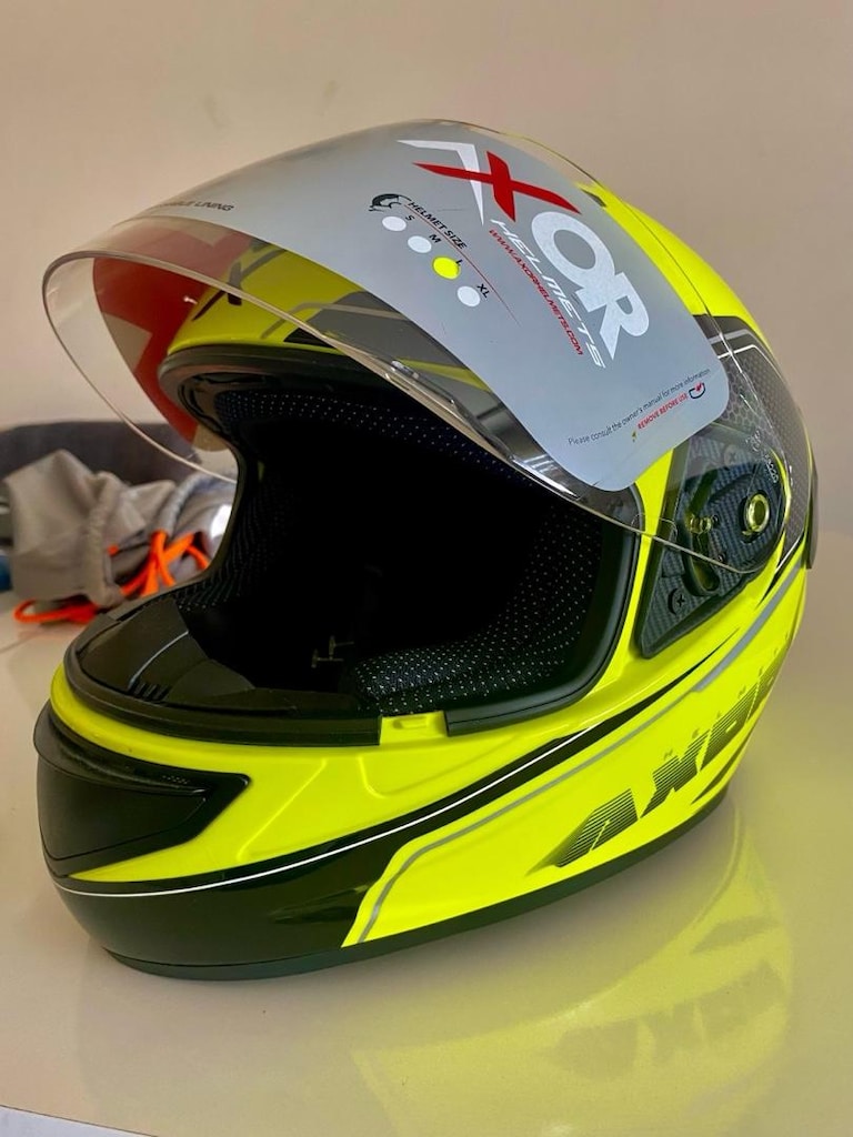 AXOR Rage Ecco Kapalı Kask Neon Sarı - Siyah L beden sıfır - 2