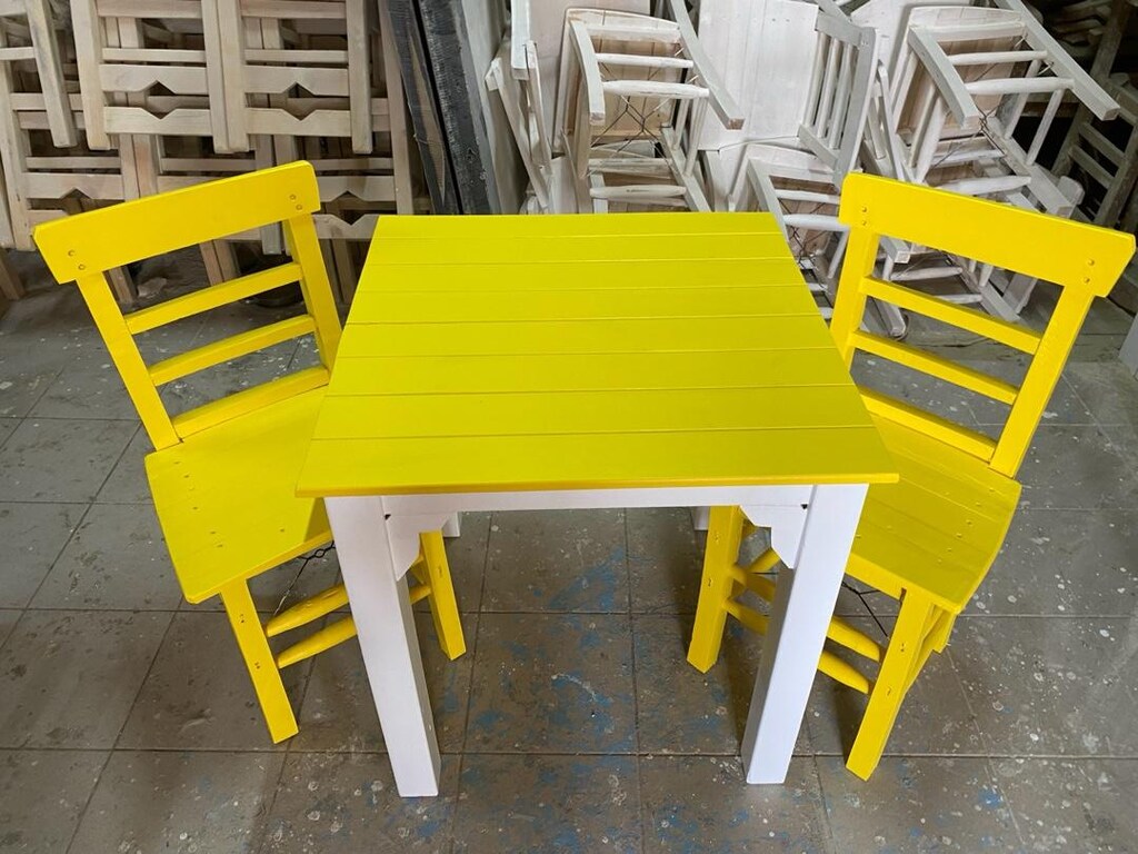 telli sandalye ahşap sandalye sarı sandalye masa imalat - 9