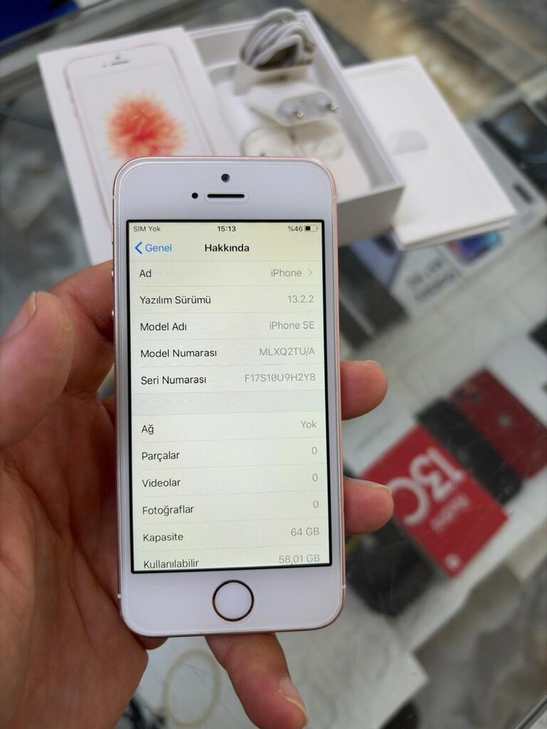 MÜHENDİSCELL’DEN İPHONE SE 64 GB ORJİNAL PİL %100 İOS 13.2.2 - 3