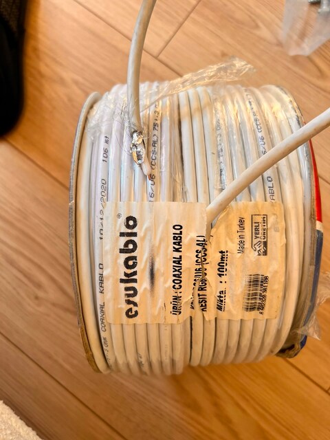100 Metre RG6/U-6 Standart Uydu Anten Kablosu