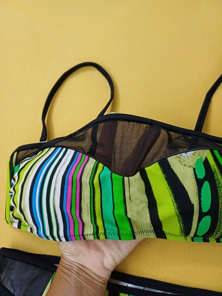 Dagi Renkli Çizgili İki Parçalı Bikini Seti - 5