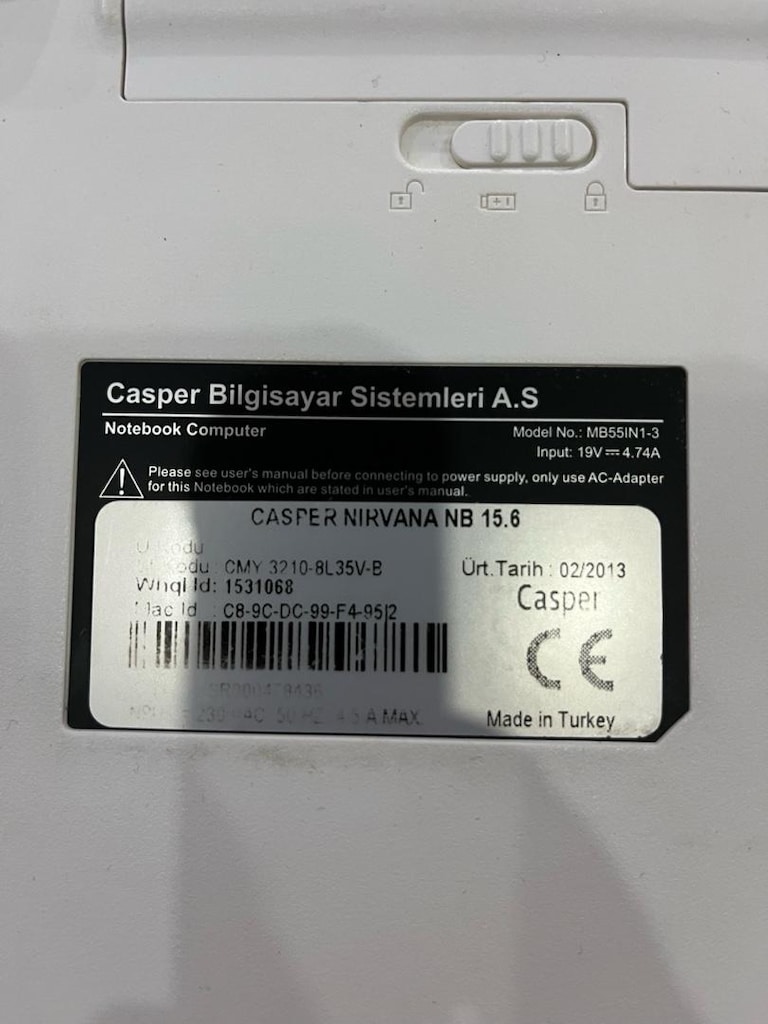 Casper Nirvana CMY 3210-8L35V-B, 8GB RAM açıklamayı okuyun . - 7