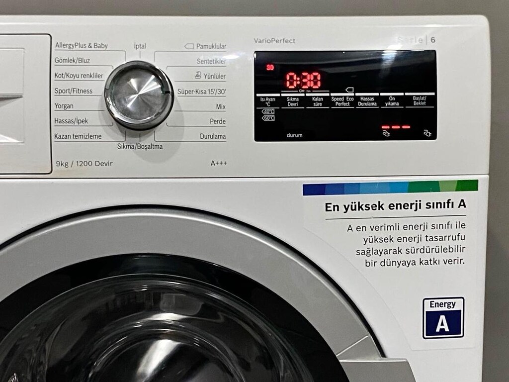 BOSCH 9 KG A+++ YENI NESIL 1200 DEVİRLİ ÇAMAŞIR MAKİNESİ HEMEN TESLİM - 3