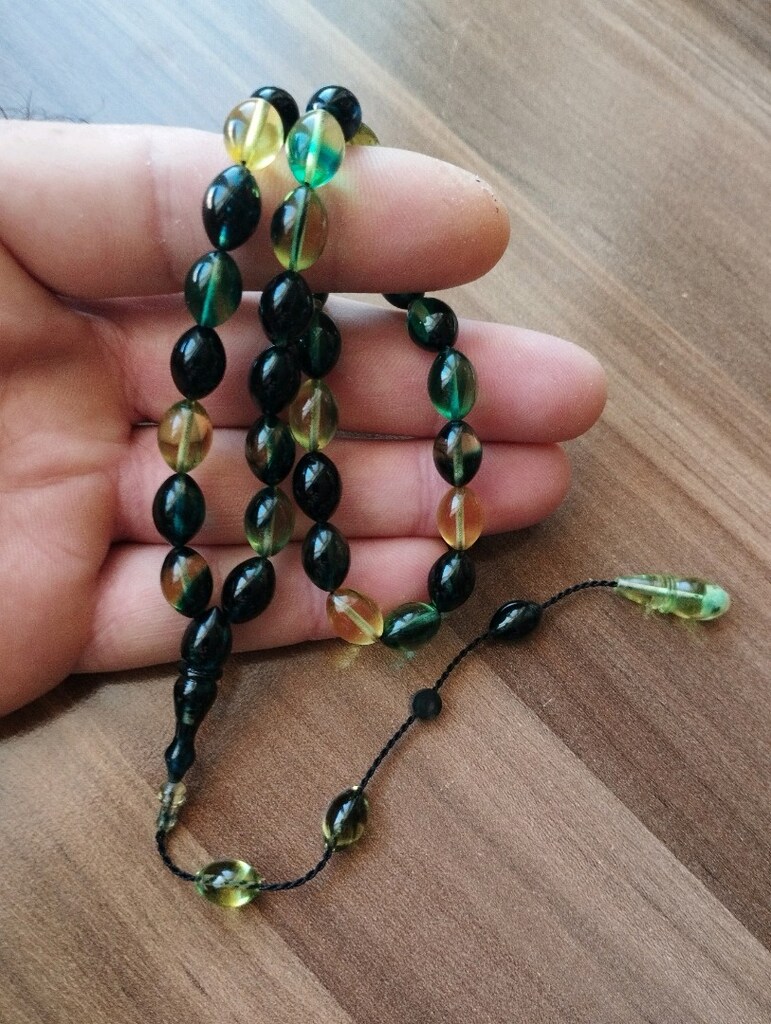 Sıkma Kehribar Tesbih - 3
