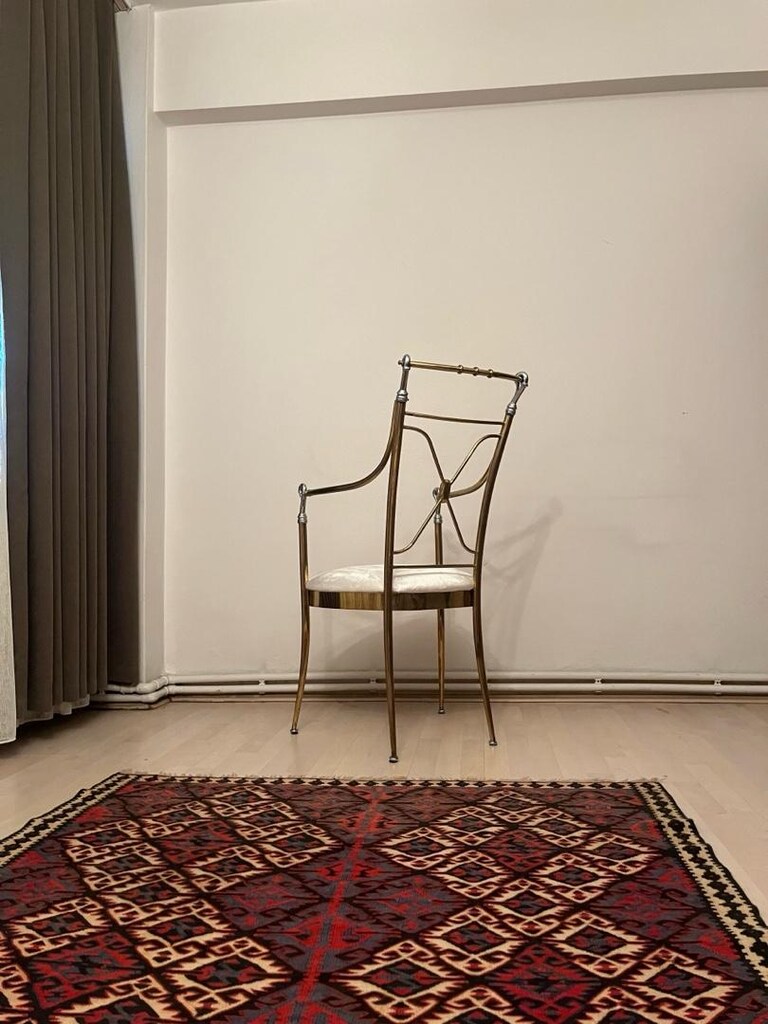 İtalyan pirinç krom sandalye - 19