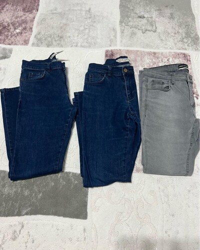 3 adet slim fit kot pantolon mudo/ koton