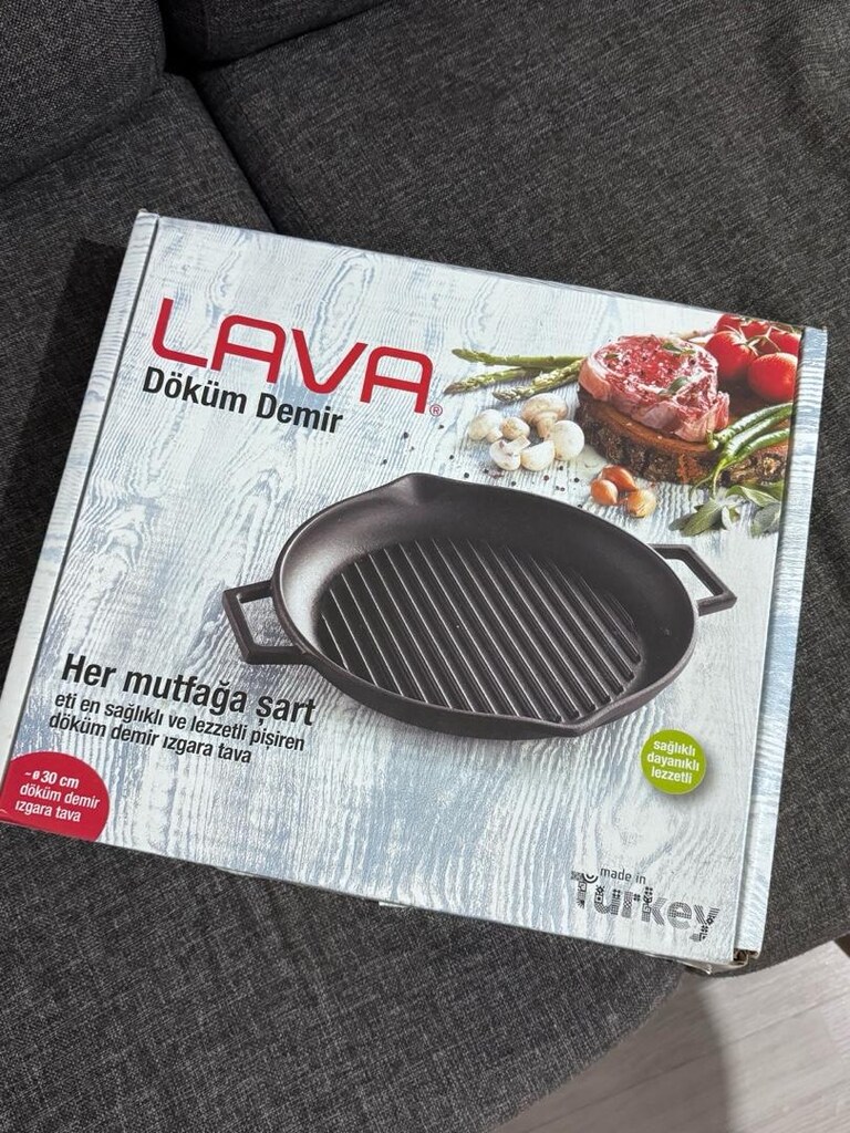 LAVA 30 CM DÖKÜM DEMİR IZGARA TAVA - 4