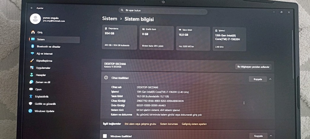 MSI Katana15 B13VGK-1610TR Laptop - 4