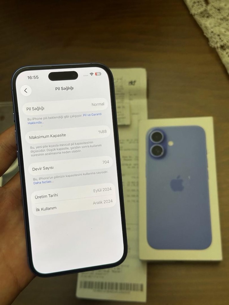 iPhone 16 256GB Kutulu Faturalı 3 AY Garantili - 5