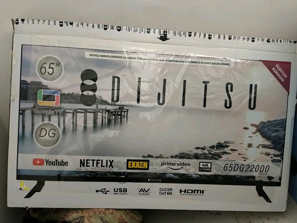 Dijitsu 65 inc 165 Ekran 4K UHD Google Led Tv KUTU/FATURA/GARANTİ - 12