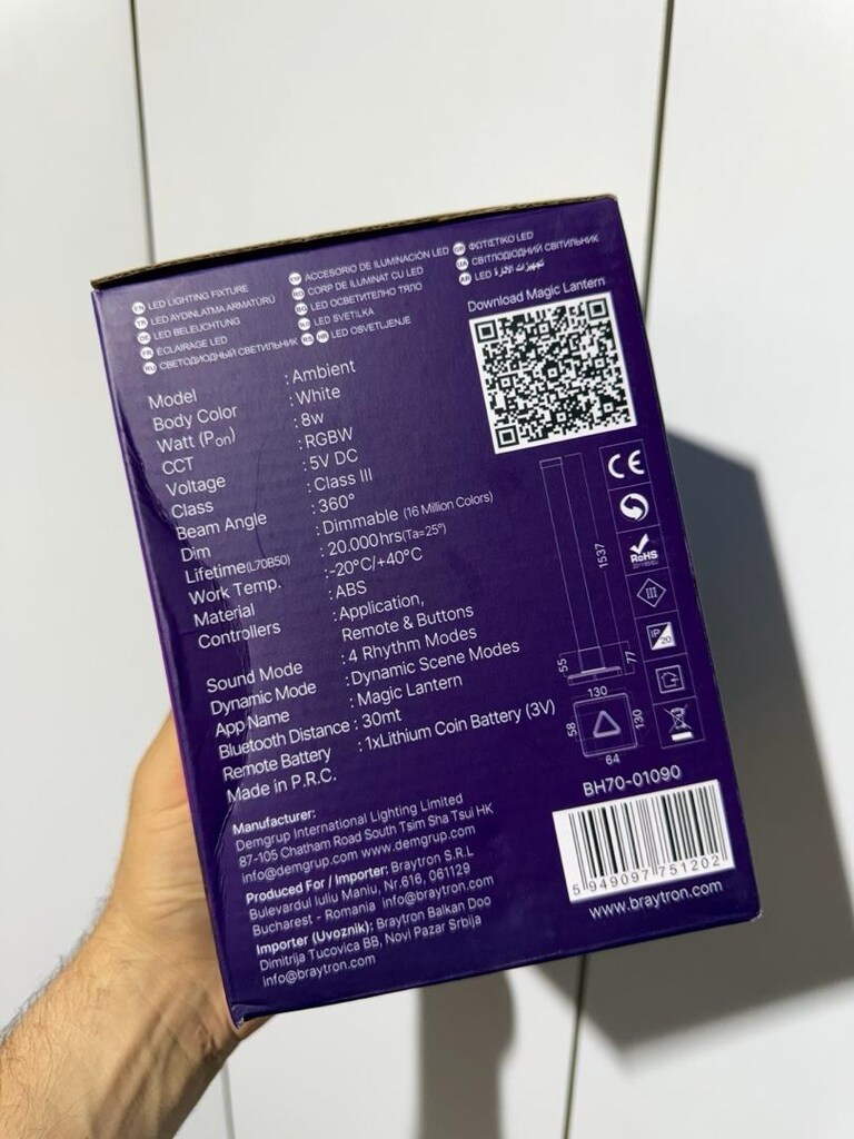 Braytron Led Floor Light 8W Köşe Lambaderi Sese Duyarlı, kumandalı - 10