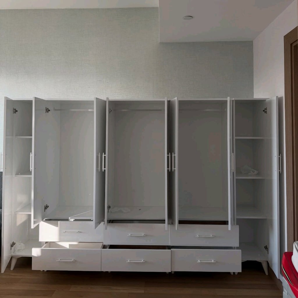 **8 KAPAKLI DOLAP** ÜCRETSİZ KURULUM KAPIDA ÖDEME GARDROP ELBİSE DOLAB - 3