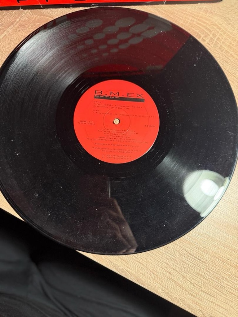 B.M.EX – Extra (Appolonia / Feel The Drop) 12" Plak – 1992 UK Baskı - 3