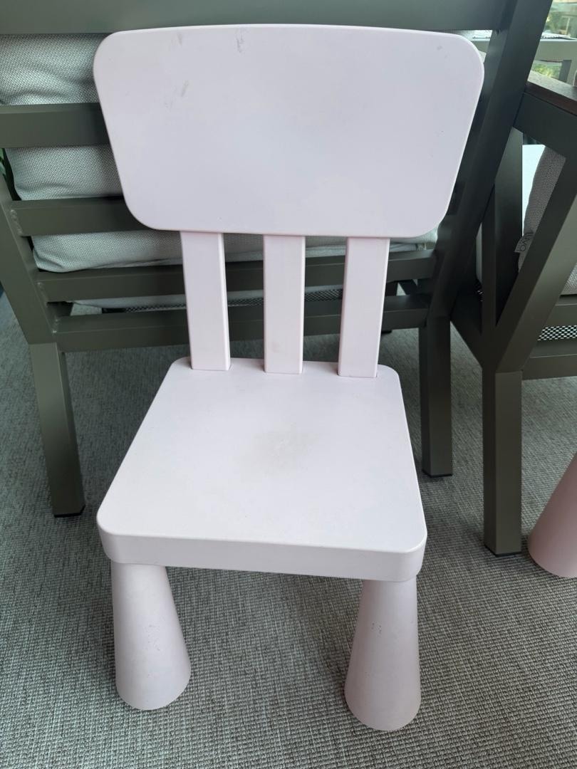 ikea mamut masa ve sandalye