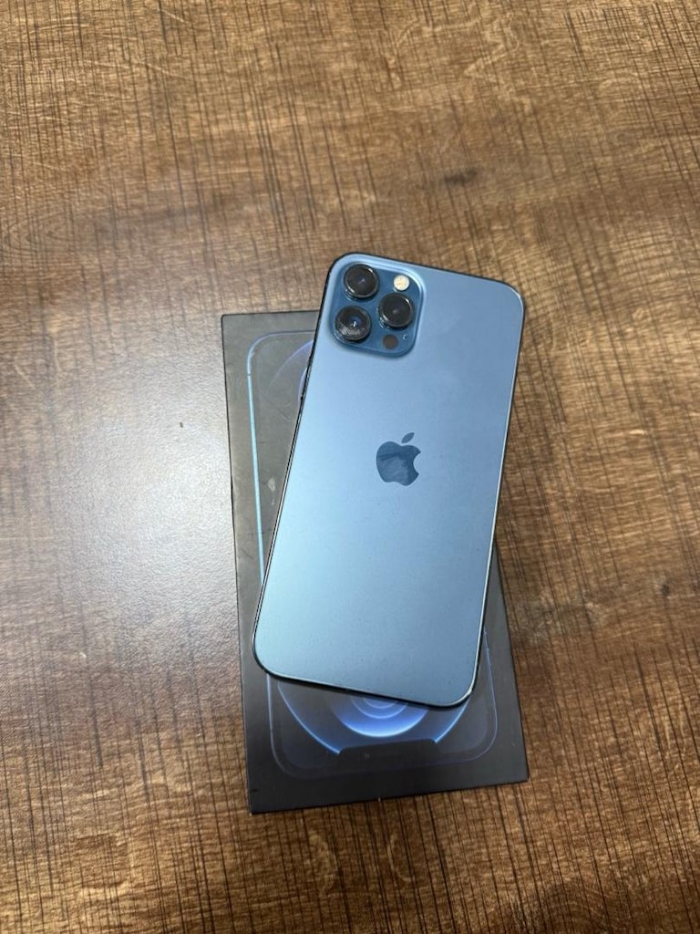 İPHONE 12 PRO MAX 256 GB YURTİÇİ DEĞİŞENSİZ HERŞEYİ ORJİNAL MAVİ RENK - 9