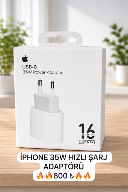 iPhone şarj kablosu ve adaptörü