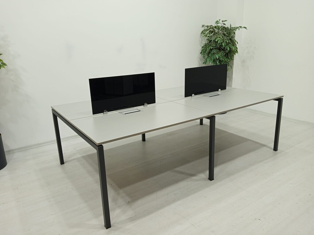 ATOM OFİS- SES YALITIMLI DATAPORTLU 4'LÜ MDF WORKSTATION (SIFIR) - 3