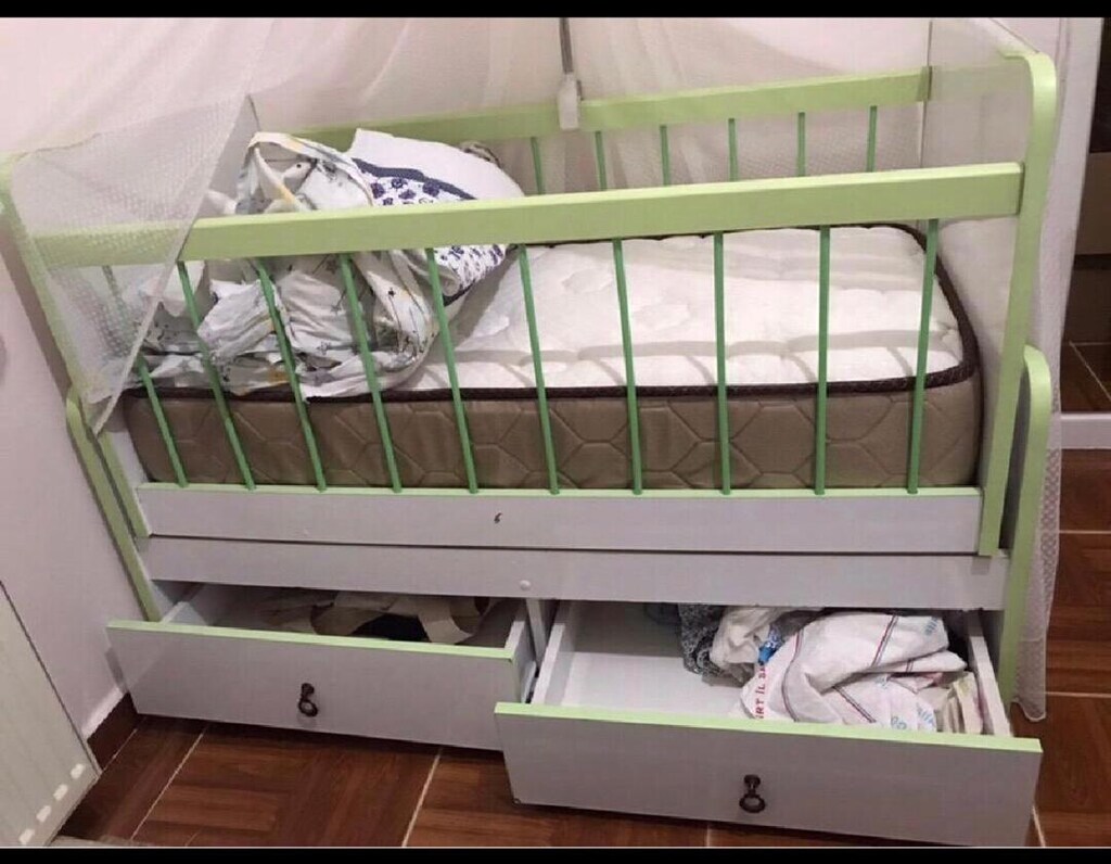 sallana bilen çekmeceli bebek beşiği - 3