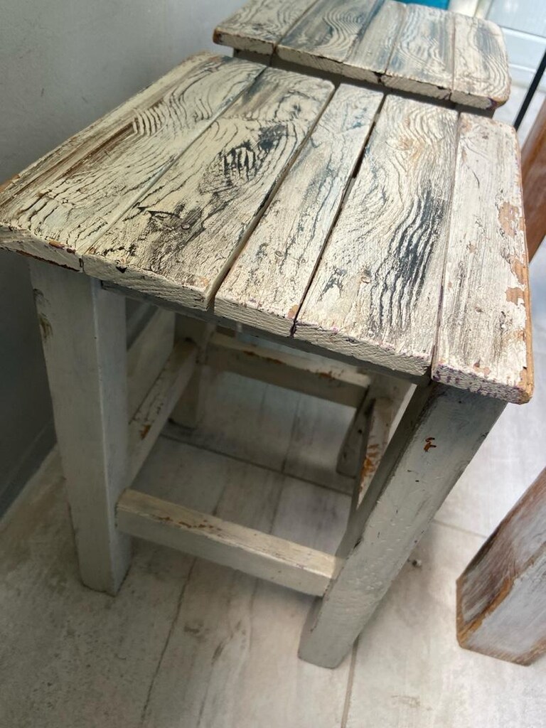 ahşap küçük bahçe masa ve tabure - 2
