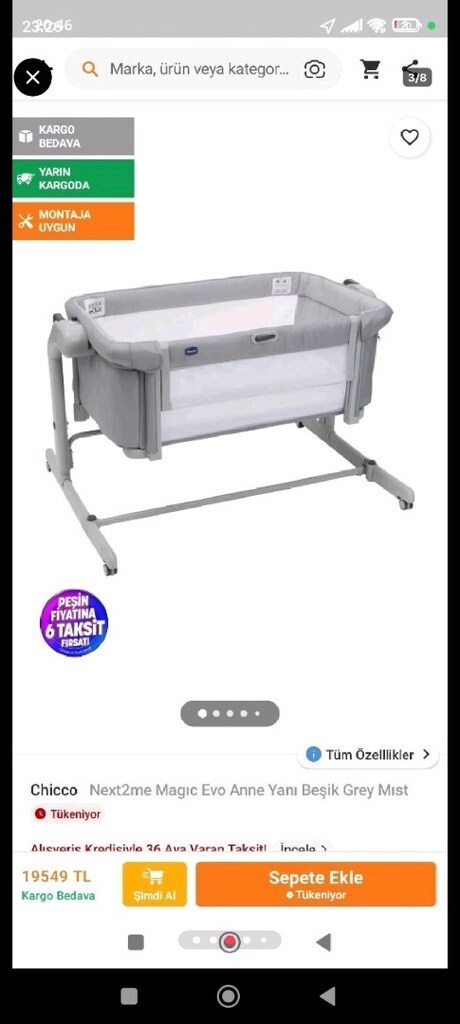 chicco next2me anne yanı beşik - 2