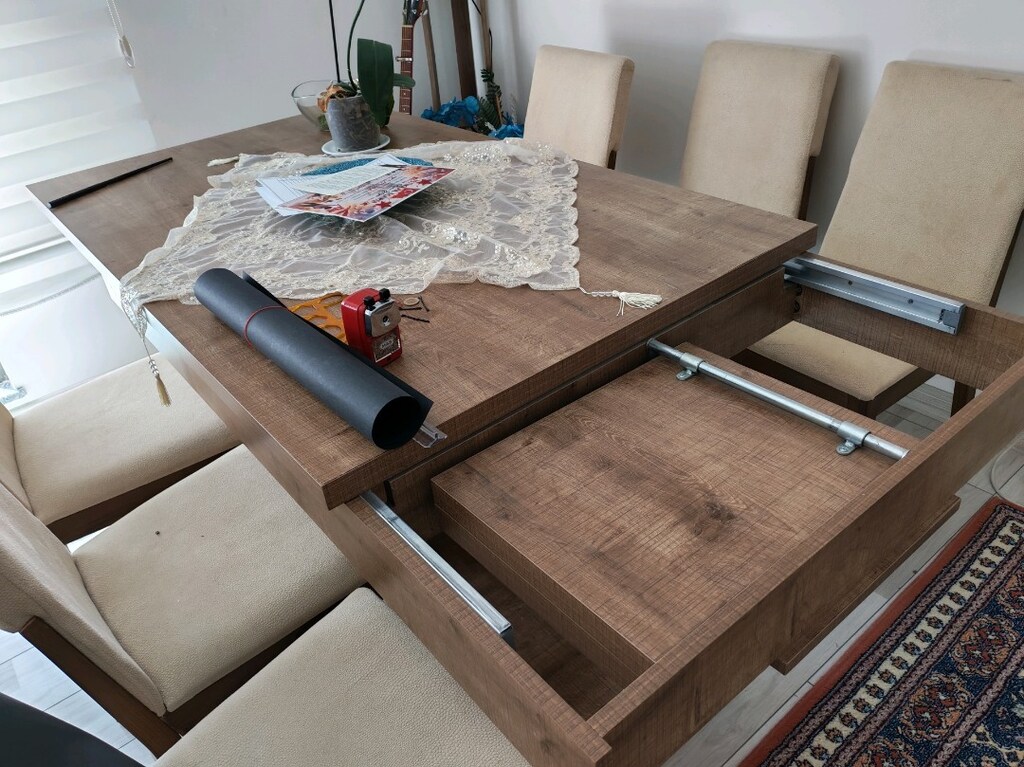 Yüksek Kaliteli TV Ünitesi ve Yemek Masası Sandalye Takımı Salon Takım - 7