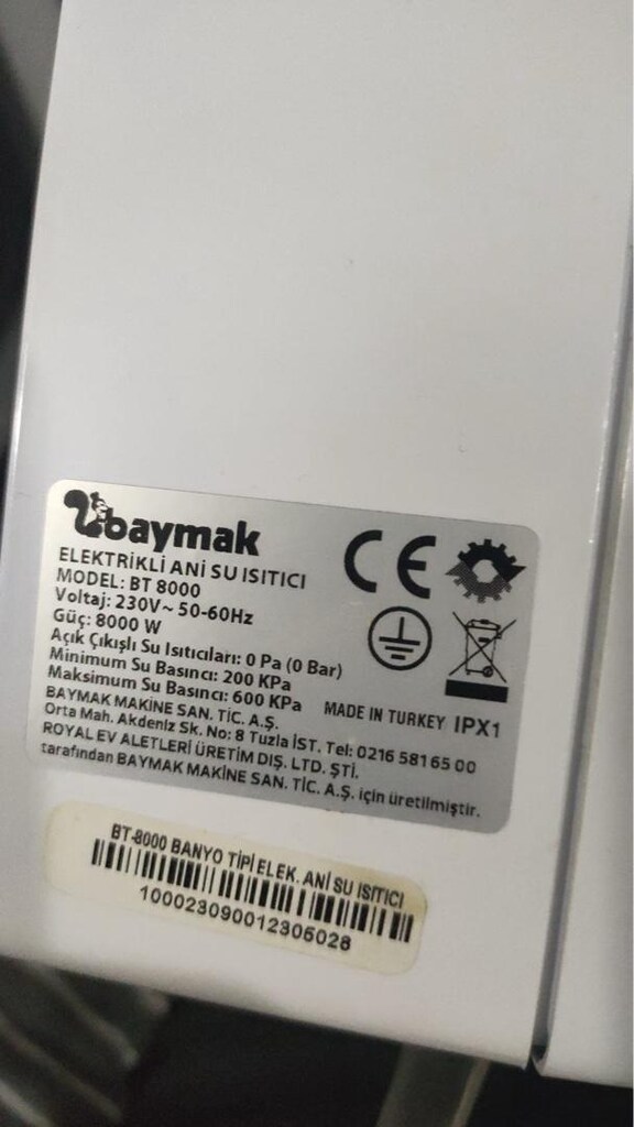 elektrikli şofben ani su ısıtıcı - 6