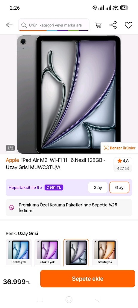 İPAD AİR 6 128 GB TR M2 TERTEMİZ+Kalem - 5