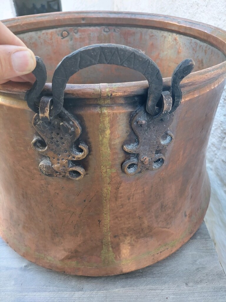 Küpeşteli Bakır Kazan Sağlam - 8