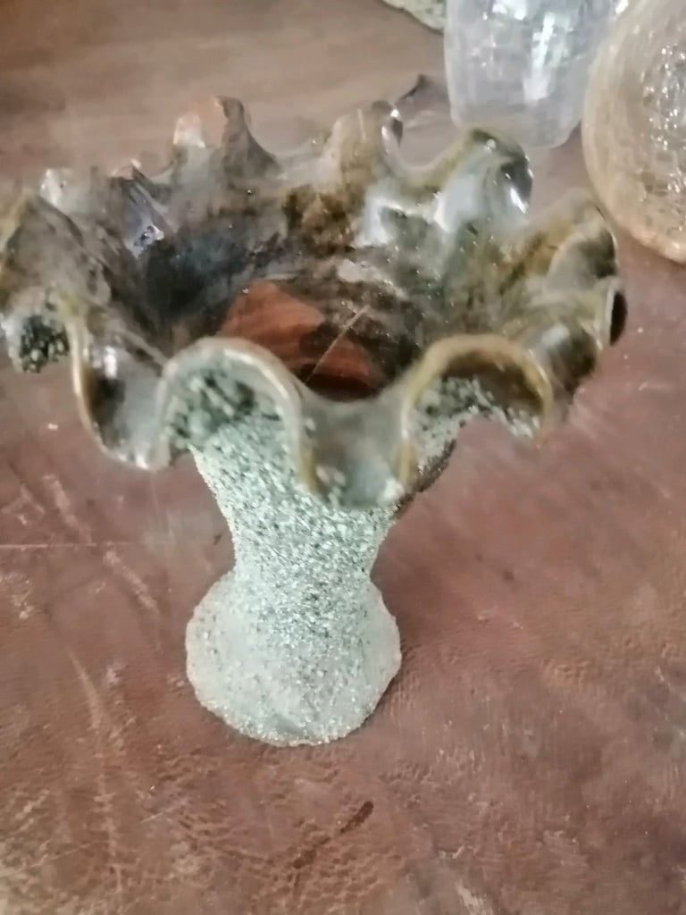 Antika Çanakkale Seramik Kumlama Tekniği Vazo - 3