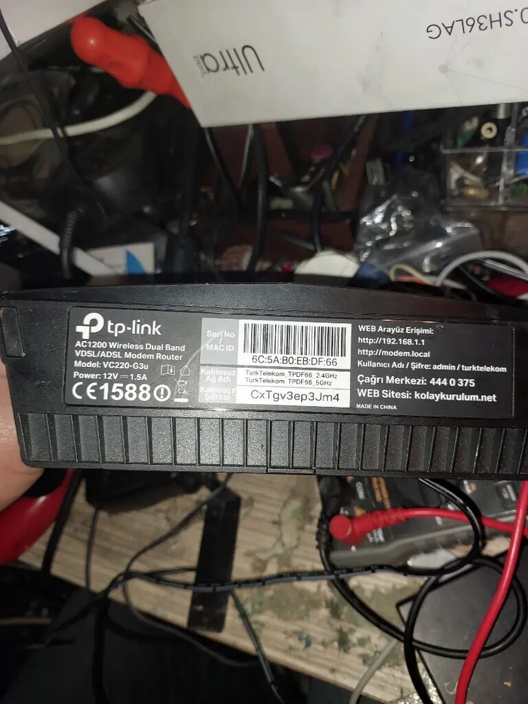 Tp-link vc220 gu3 Çift bant 2.5 ghz 5ghz modem geniş ağ çemberi - 3
