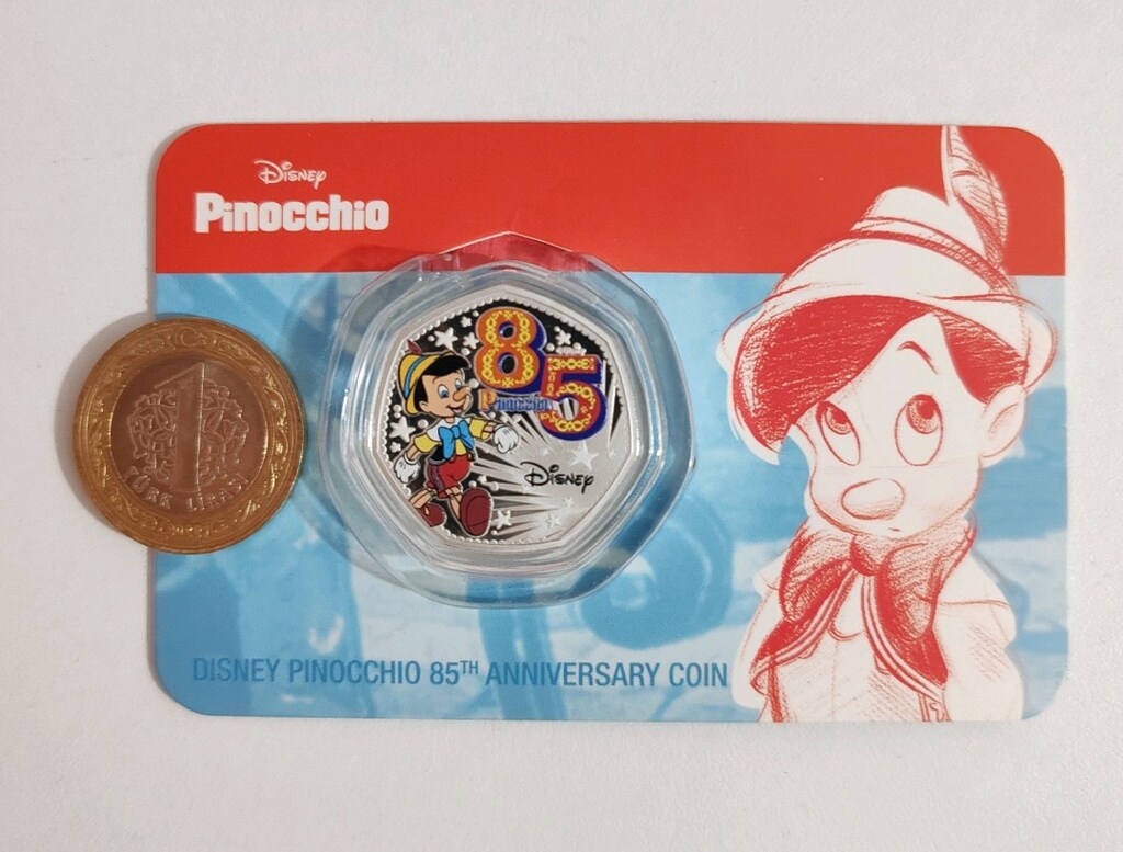 Disney Pinokyo 85.Yıl Gümüş Hatıra Parası Nadir - 3