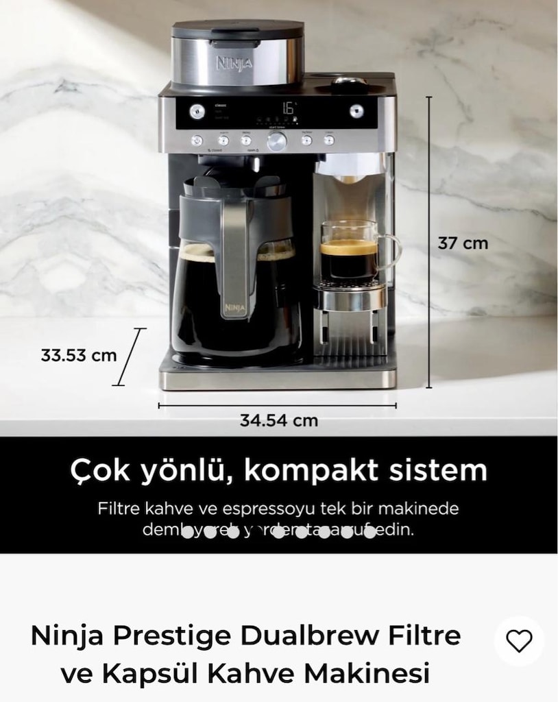 Shark Ninja Dualbrew Filtre ve Kapsül Kahve Makinası - 3