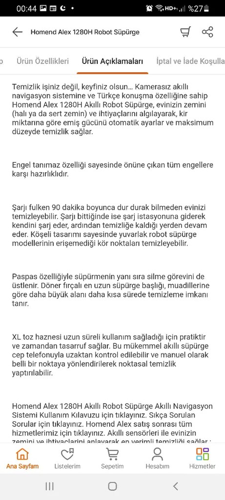 Karaca robot süpürge - 7