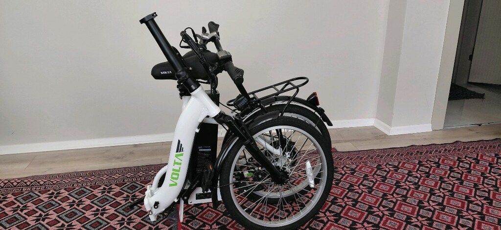 Araba bagajına sığar Katlanır elektrikli bisiklet volta marka ince tek - 2