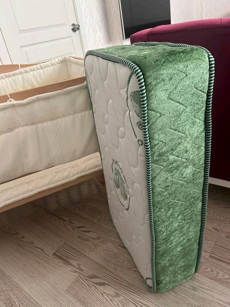 Ahşap Sallanır Beşik + Full Ortopedik Yaylı Yatak - 5