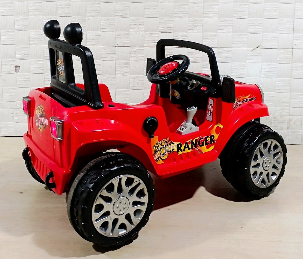 Akülü araba 12 volt çift motorlu aküsü sıfır paketinde kumandalı - 5