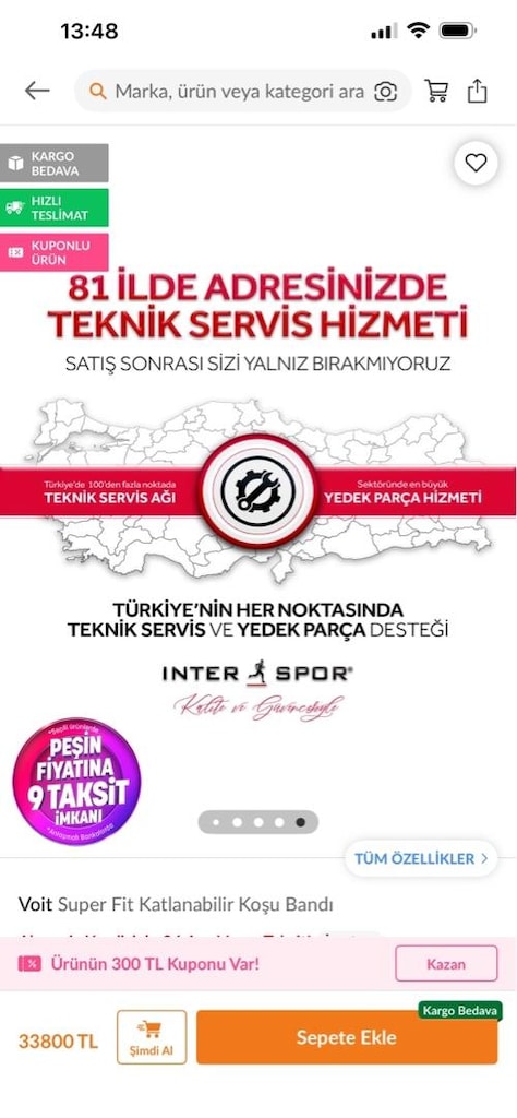 voit süper fit katlanabilir koşu bandı - 9