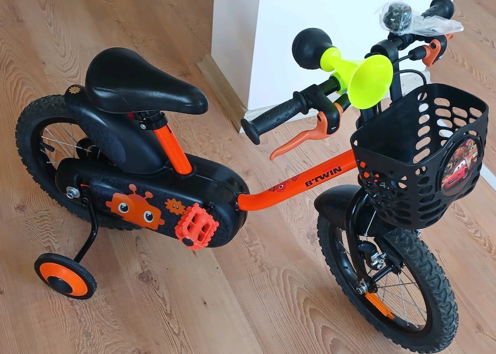 BTWİN ÇOCUK BİSİKLETİ 14 JANT DECATHLON YENİ GİBİ ÖN SEPETLİ - 3