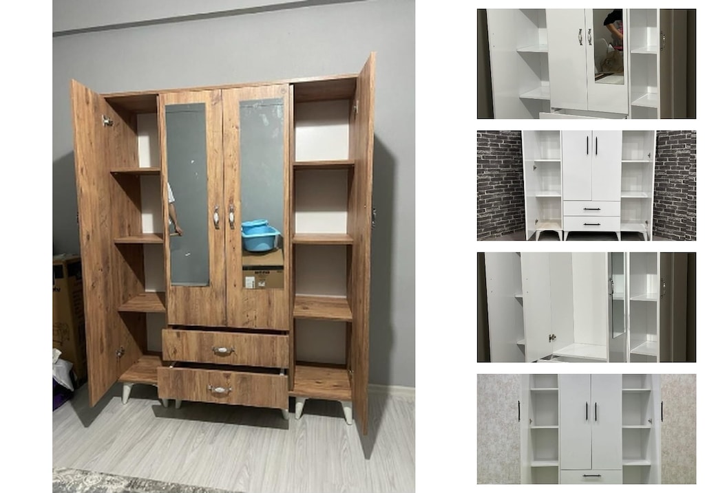 4 kapaklı elbise dolabı uoqmbpwcse - 3