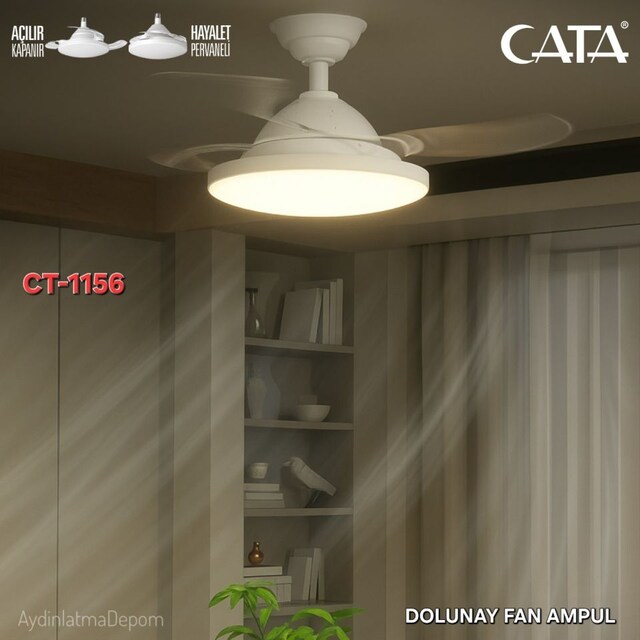 Cata Ct-1156 Dolunay Fan LED Ampul