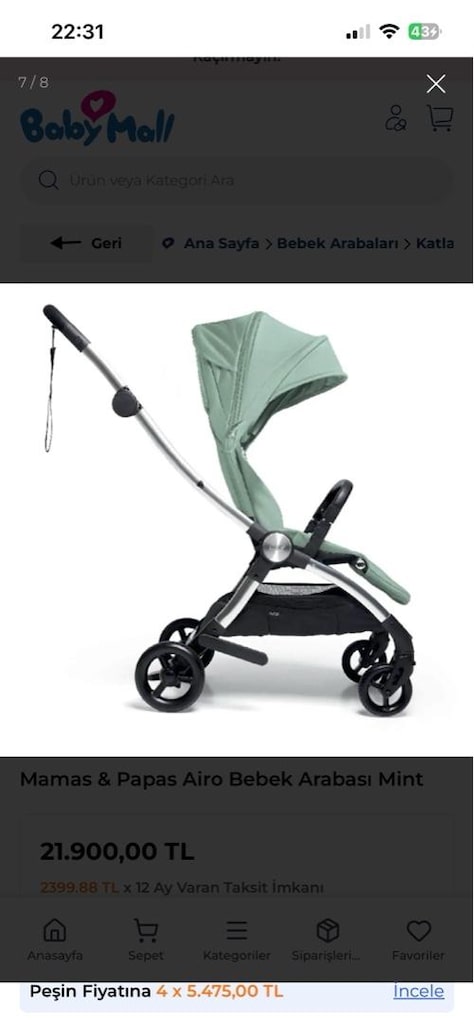 mamas papas airo bebek arabası ve parçaları - 2