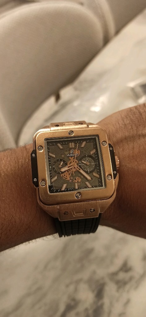 hublot fonksiyonlu takvimli çelik kasa silikon kordon pilli kol saati - 5