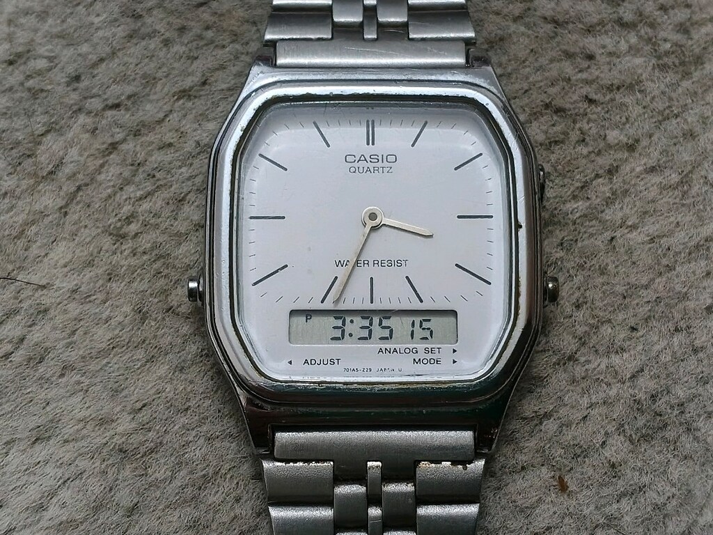 Sıfır gibi Orjinal çift saat Casio kol saati - 6