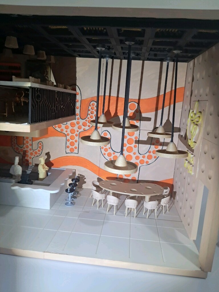 Meksika Konseptli Kafe Mimari Maketi (1/20) Profesyonel El Yapımı - 13