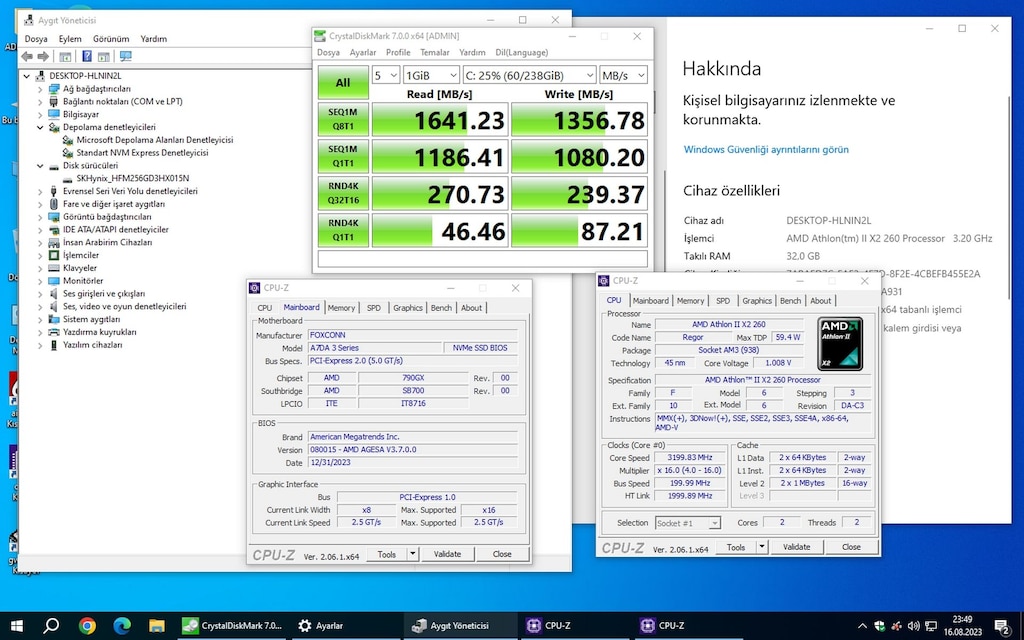 Socket AM3 FOXCONN A7DA-S 3.0 NVMe M.2 SSD BIOS DESTEKLİ ANAKART - 9