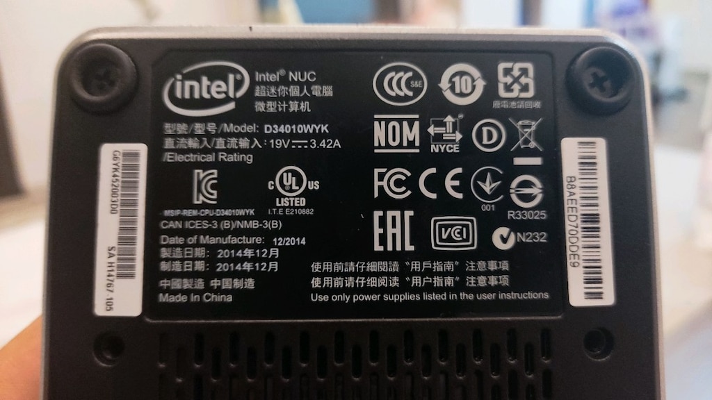 Intel NUC D34010WYK Core i3 İşlemcili Mini PC / Kompakt Bilgisayar ...
